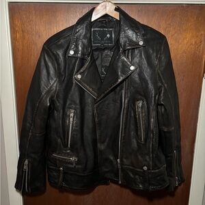 Bod & Christensen Leather Moto Jacket NWT women’s size Large genuine leather